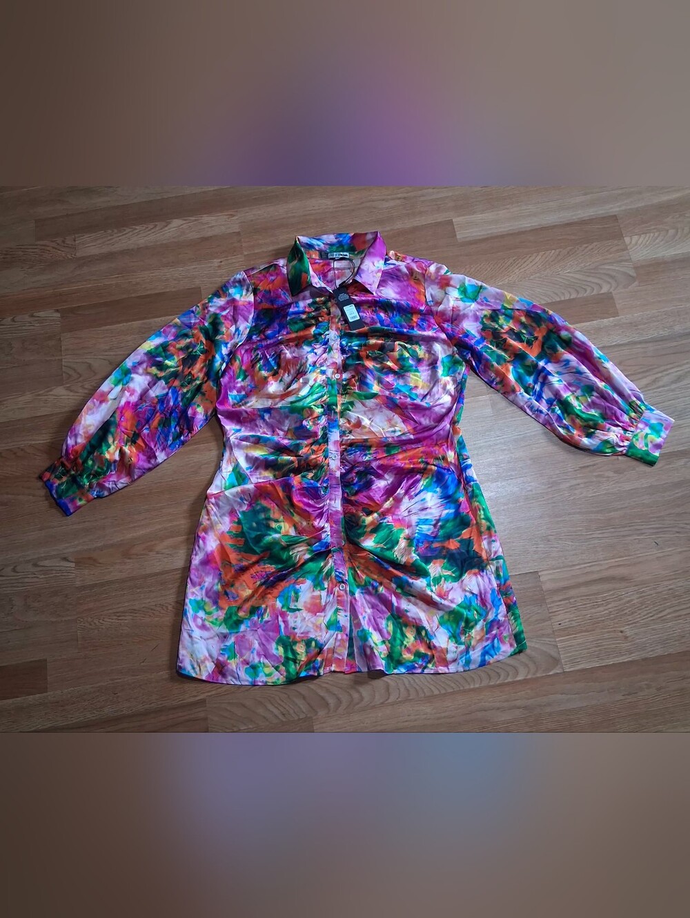 Vibrant Multicolor Button-Up Blouse